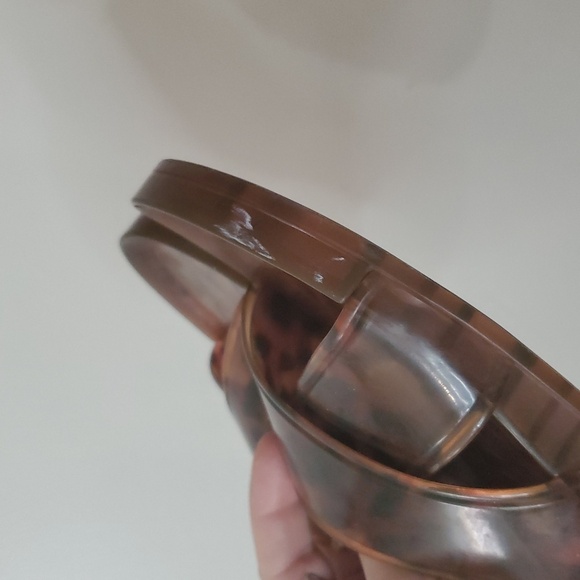 Womens J. Crew Jelly Rubber Criss Cross Slide Sandals Size 6 Leopard Tort - Picture 11 of 11